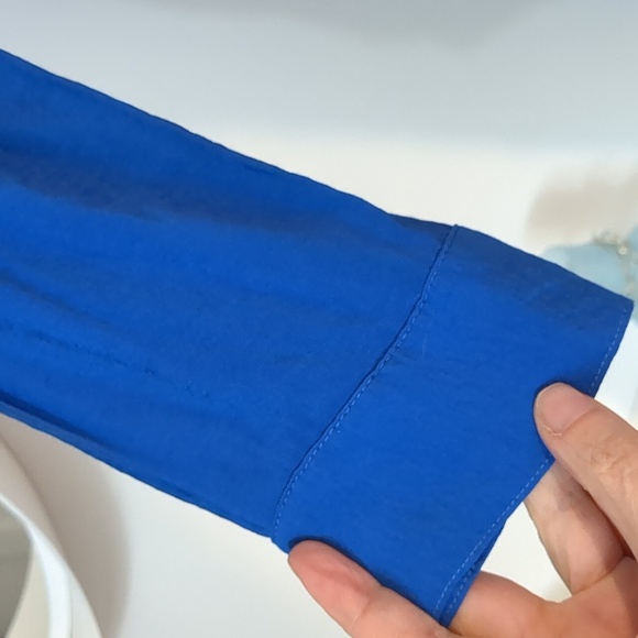 Maeve drawstring shirt dress Sz 6 (BLUE) - Picture 3 of 9